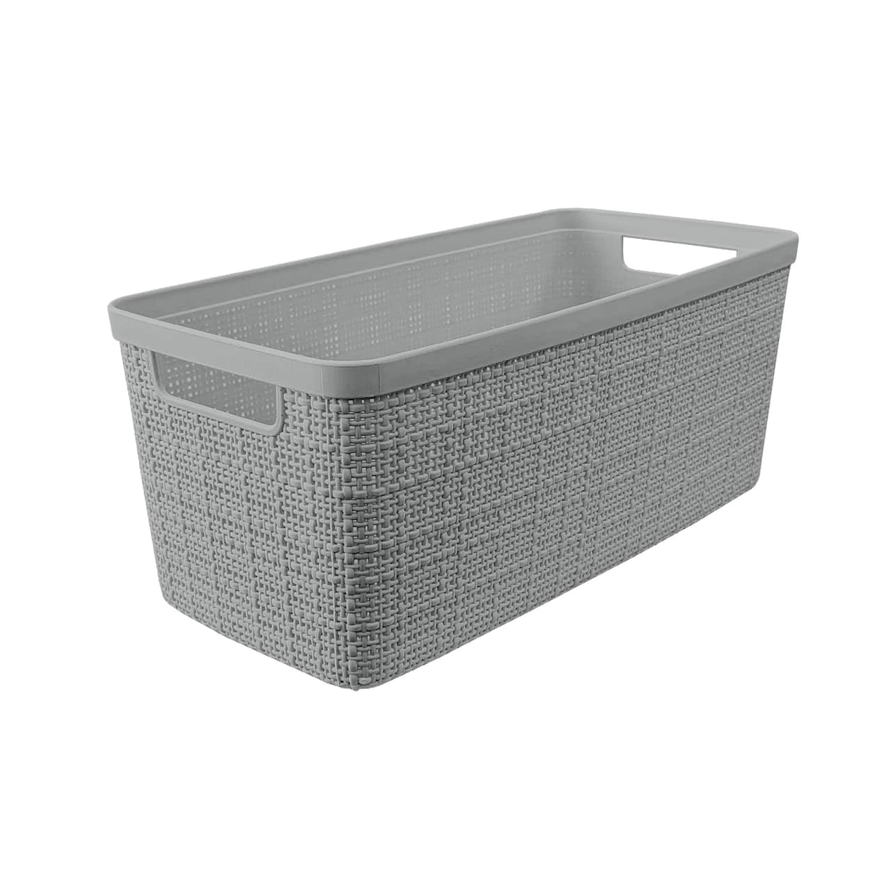 Curver® Jute Gray Plastic Storage Basket Organizer
